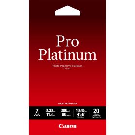 Canon Photo Paper Pro Platinum PT-101 (4x6), 20 Folhas - 2768B013