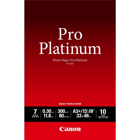 Canon Photo Paper Pro Platinum PT-101 A3+ 10 Folhas - 2768B018