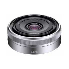 Sony SEL-16F28 - Lente SEL16F28 E16mm F2.8 panqueca, ópticas de alta qualidade para fotos e ainda vídeo HD