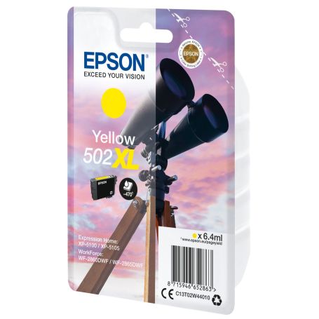 Epson Singlepack Yellow 502XL Ink - XP5100, XP5105, WF-2860DWF, WF-2865DWF - C13T02W44020