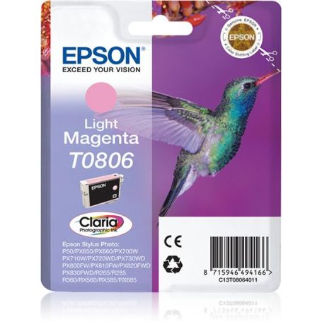 Epson Tinteiro Magenta Claro T0806 Tinta Claria Photographic (c alarme RF+AM) - C13T08064021