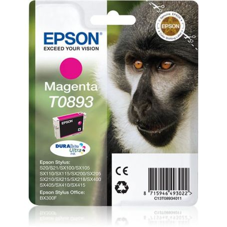 Epson Tinteiro Magenta T0893 Tinta DURABrite Ultra (c alarme RF+AM) - C13T08934021
