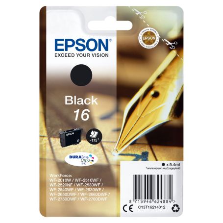 Epson Tinteiro Preto 16 Tinta DURABrite Ultra - C13T16214022