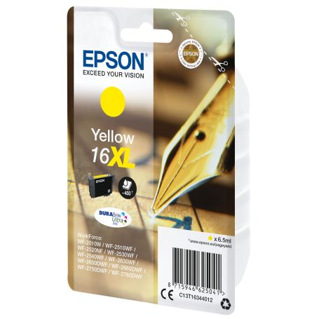 Epson Singlepack Yellow 16XL DURABrite Ultra Ink - C13T16344022