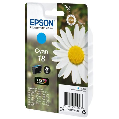 Epson Tinteiro Cyan Expression Home XP-102 XP-205 XP-305 XP-405 - C13T18024022