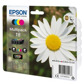 Epson Multipack 4 cores Série 18 Margarida Tinta Claria Home (c alarme RF+AM) - C13T18064022