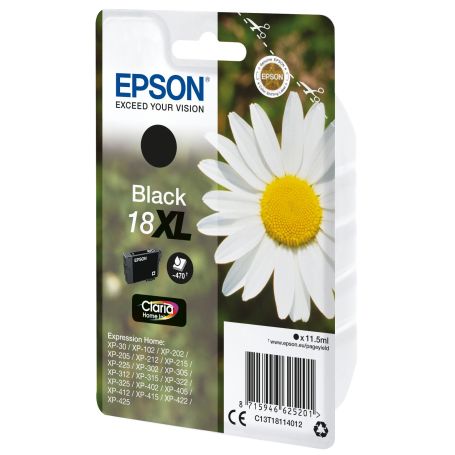 Epson Tinteiro Preto Série 18XL Margarida Tinta Claria Home (c alarme RF+AM) - C13T18114022