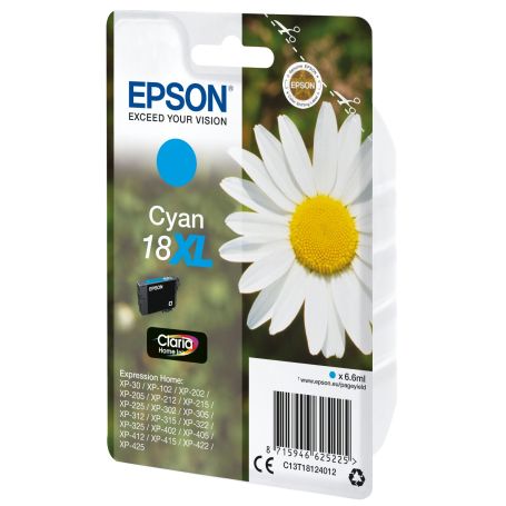 Epson Tinteiro Cyan Alta Capacidade Expression Home XP-102 XP-205 XP-305 XP-405 - C13T18124022