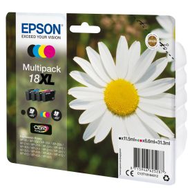 Epson Multipack 4 cores Série 18XL Margarida Tinta Claria Home (c alarme RF+AM) - C13T18164022