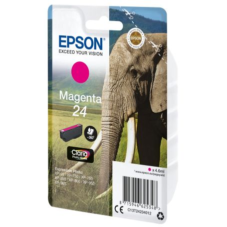 Epson Tinteiro Magenta Série 24 Elefante Tinta Claria Photo HD (c alarme RF+AM) - C13T24234022