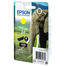Epson Tinteiro Amarelo Série 24 Elefante Tinta Claria Photo HD (c alarme RF+AM) - C13T24244022