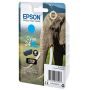 Epson Tinteiro Cyan Série 24XL Elefante Tinta Claria Photo HD (c alarme RF+AM) - C13T24324022