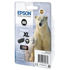 Epson Tinteiro Preto Foto Série 26XL Urso Polar Tinta Claria Premium (c alarme RF+AM) - C13T26314022