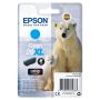 Epson Tinteiro Cyan Série 26XL Urso Polar Tinta Claria Premium (c alarme RF+AM) - C13T26324022