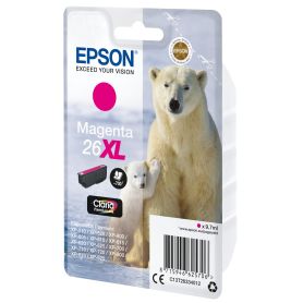 Epson Tinteiro Magenta Série 26XL Urso Polar Tinta Claria Premium (c alarme RF+AM) - C13T26334022