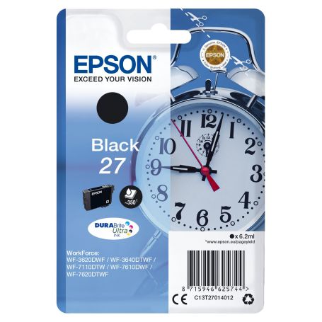 Epson Singlepack Black 27 DURABrite Ultra Ink - C13T27014022