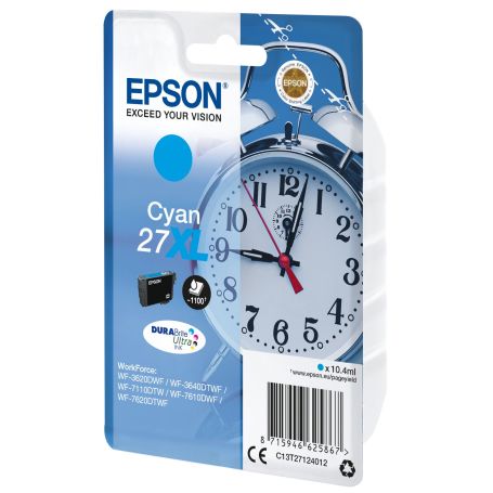 Epson Singlepack Cyan 27XL DURABrite Ultra Ink - C13T27124022
