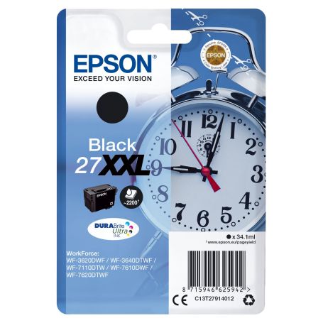 Epson Tinteiro 27XXL Preto WF-3620-40 WF-7110-7610-7620 - C13T27914012