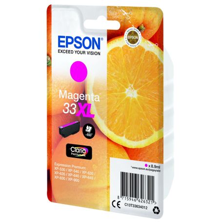Epson Singlepack Magenta 33XL Claria Premium Ink - C13T33634022