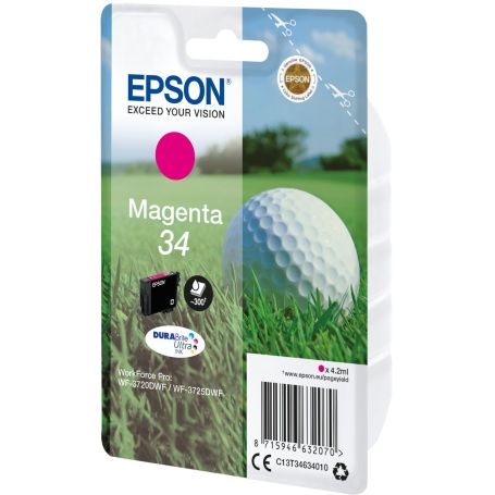 Epson Singlepack Magenta 34 DURABrite Ultra Ink - C13T34634020