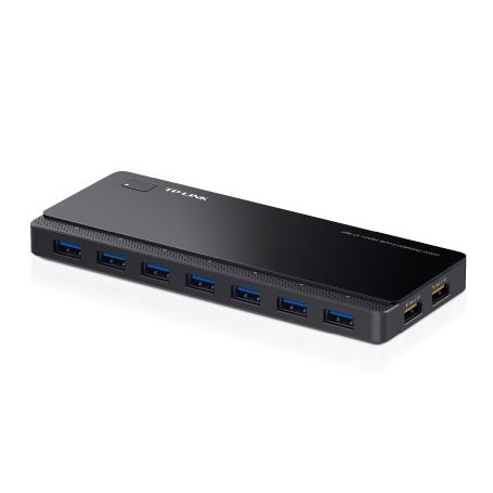 TP-Link 7 ports USB 3.0 Hub with 2 power charge ports (2.4A Max), Desktop, a 12V/4A power adapter included - UH720