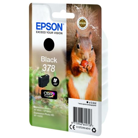 Epson Singlepack Black 378 Claria Photo HD Ink - C13T37814010