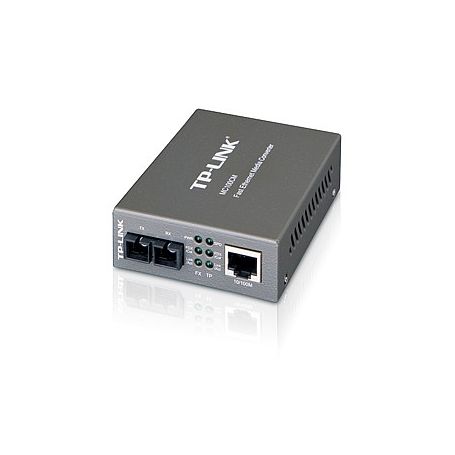 TP-Link 10/100Mbps RJ45 to 100Mbps multi-mode SC fiber Converter, Full-duplex,up to 2Km, switching power adapter