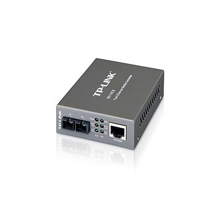 TP-Link 10/100Mbps RJ45 to 100Mbps single-mode SC fiber Converter, Full-duplex,up to 20Km, switching power adapter