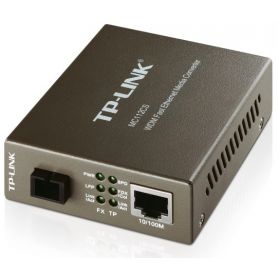 TP-Link 10/100Mbps RJ45 to 100Mbps single-mode SC fiber Converter, Full-duplex, Tx.1310nm, Rx.1550nm, up to 20Km - MC112CS