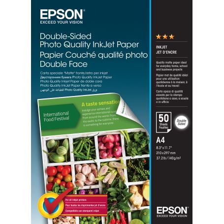 Epson Double-Sided Photo Quality Inkjet Paper - A4 - 50 Sheets - C13S400059
