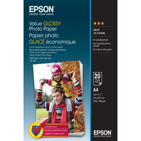 Epson Value Glossy Photo Paper A4 20 sheet - C13S400035