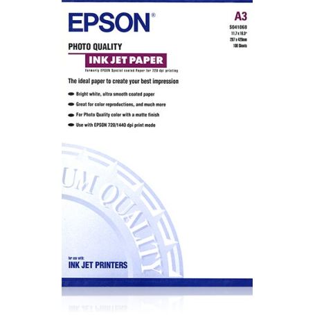 Epson Papel de Qualidade Fotográfica A3 (100 Folhas) - C13S041068