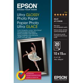 Epson Ultra Glossy Photo Paper 10x15cm - 20 folhas - C13S041926
