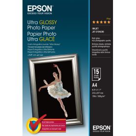 Epson Ultra Glossy Photo Paper A4 - 15 Folhas - C13S041927