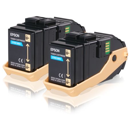 Epson Pack Duplo Toner Cyan Aculaser C9300 - C13S050608