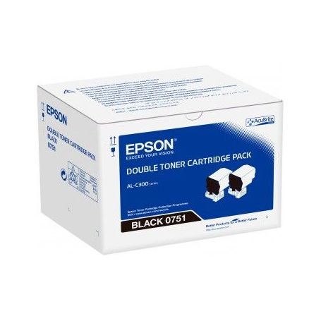 Epson Doble pack toner Negro AL-C300 2 x 7.300 pág - C13S050751