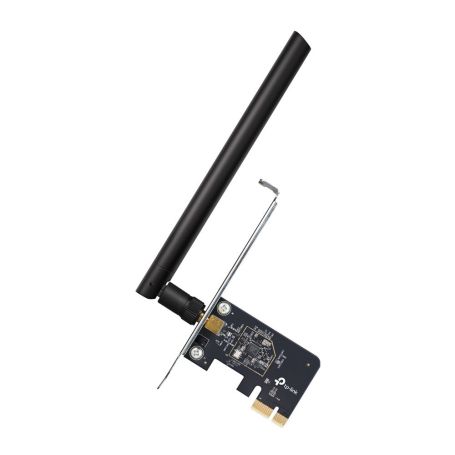 TP-Link AC600 Dual Band Wi-Fi PCI Express Adapter, 433 Mbps at 5 GHz + 200 Mbps at 2.4 GHz, 1× High Gain External Antennas