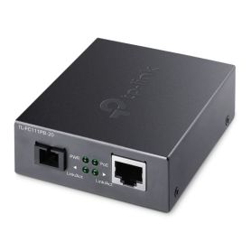 TP-Link 10 100 Mbps RJ45 to 100 Mbps Single-mode SC WDM Bi-Directional Fiber Converter With 1-Port PoE  - FC111PB-20