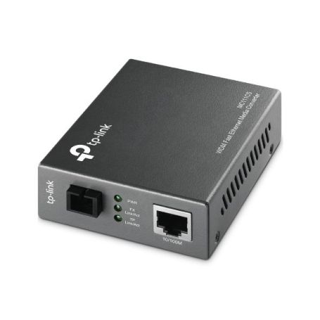 TP-Link 10 100Mbps RJ45 to 100Mbps single-mode SC fiber Converter, Full-duplex, Tx1550nm, Rx1310nm, up to 20Km - MC111CS