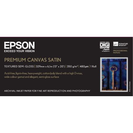 Premier Art Water Resistant CANVAS para Epson, 13''X6,1m  - C13S041845