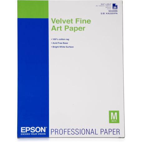 Epson Velvet Fine Art Paper A2(420X594mm) (25 Folhas) - C13S042096
