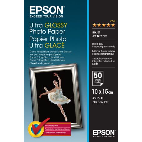 Epson Ultra Glossy Photo paper 10x15cm - 50 folhas - C13S041943