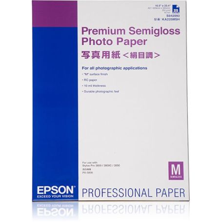 Epson Premium Semigloss Photo PAPER A2(420X594mm) (25 Folhas) - C13S042093