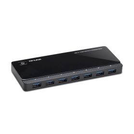 TP-Link 7 ports USB 3.0 Hub with 2 power charge ports (2.4A Max), Desktop, a 12V 4A power adapter included - UH720