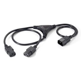 Equip Power Cable Y-Version 1,60M Black, Plug C14 (SF-81)TO 2 X C13 (SF-82) - 112210