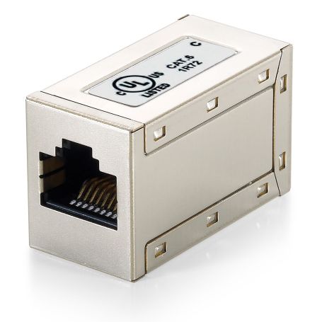 Equip Conector com 2 x RJ45 F F Cat.6 - permite unir 2 cabos de rede - 121169
