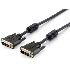 Equip DVI Digital Dual Link Cable 3,0m 2x24+1, M M, black, HQ - 118933