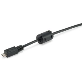 Equip USB 2.0 Cable A - MicroB, 1.0m, M M, black com Ferrite Core - 128596