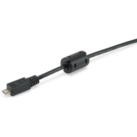 Equip USB 2.0 Cable A - MicroB, 1.0m, M M, black com Ferrite Core - 128596