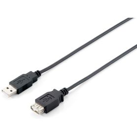 Equip Cabo de extensão USB 2.0 A-A 5.0M M F - Preto - 128852